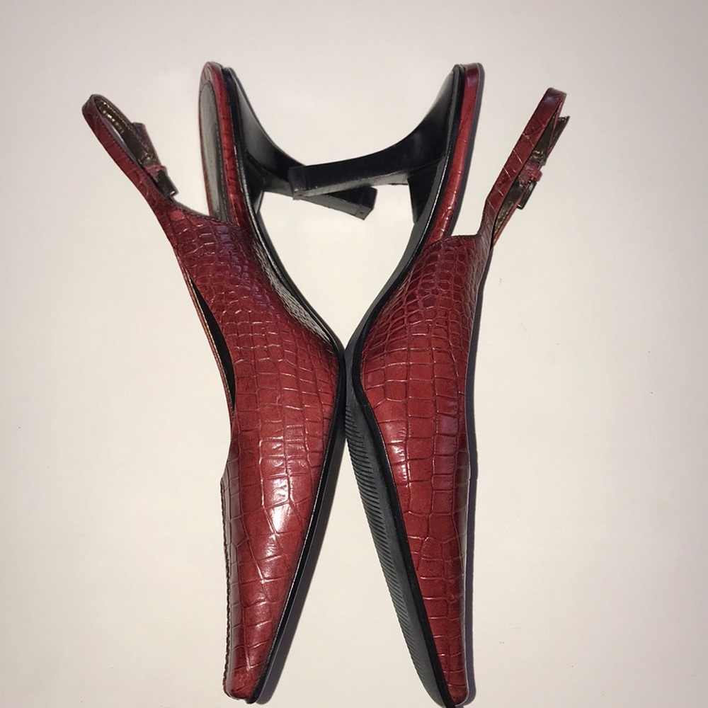 Antonio Melani Glove Fit Leather Slingback Heels